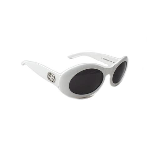 vintage white oval sunglasses|gucci oval sunglasses vintage.